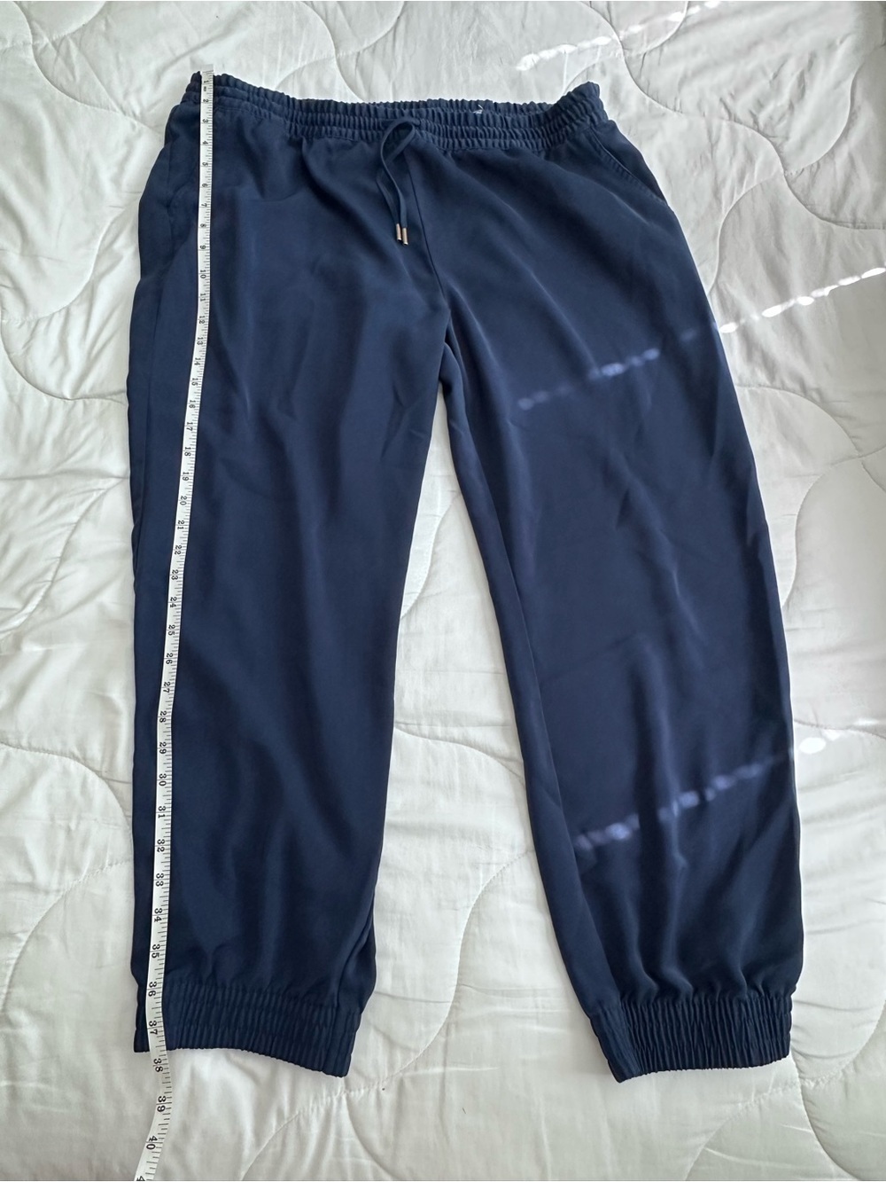 Women’s Navy Elastic Waist Casual Pants - Picture 5 of 10